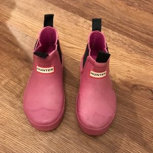 Girls pink hunter boots